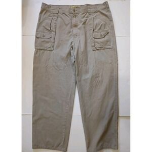 Cabelas Cargo Pants Men 44x31 Khaki Beige 7 Pocket Hiker Outdoors Hiking Camping